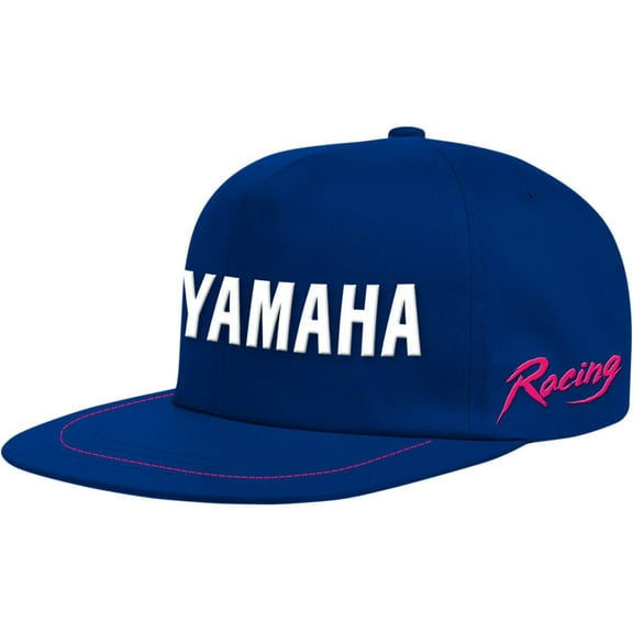 Licensed Motosport Racing Flat Bill Snapback Hat Blue