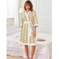 thumbnail image 6 of Ekouaer Robes for Women Knee Length Bathrobe Lightweight Kimono Robe 3/4 Sleeve Sleepwear with Pockets, 6 of 6