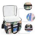 thumbnail image 6 of FORMRS Insulated Cooler Bag 24 Cans Capacity Soft Leakproof Lunch Box with Side Pockets, Yellow Seaside, 6 of 7