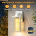 thumbnail image 4 of VIANIS White Outdoor Wall Lights, Waterproof Exterior Porch Light Wall Mount, Modern Outside Wall Sconce Lights Lanterns with 10W LED Crystal Bubble Glass, Anti-Rust Patio Light Fixture for House, 4 of 7
