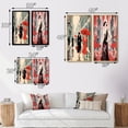 thumbnail image 4 of Designart "Red Umbrella Art Deco Lady" Fashion Woman Framed Wall Art Set Of 2 - Glam Orange Framed Wall Art Set Of 2, 4 of 6