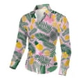 thumbnail image 4 of USNSM Men's Hawaiian Shirt Long Sleeve Tropical Vacation Button Down Beach Floral Print Party Blouse Shirts Multicolor XXL, 4 of 7
