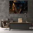 thumbnail image 5 of Mudket Panther in Golden Light Canvas Wall Art, Framed Wild Animal Wall Decor for Men's Office Living Room, Cool Leopard Wall Art Ready to Hang - 12"L x 8"W, 5 of 10