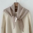 thumbnail image 2 of Women Knitted Triangular Scarf, Lightweight Soft Neck Warmer Shawl with Cut-Out, Versatile Knit Neck Wrap for Daily Fall Outfit, 2 of 6