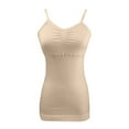 thumbnail image 3 of Lindreshi Camisole Tops for Women 2024 Women's Solid Color Shaping and Belly Tightening Seamless Body Strap Round Neck Vest, 3 of 5