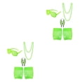 thumbnail image 4 of Ounissouiy 1 Juego de disfraces de los años 80, luminosa, cómodos accesorios de Cosplay, ropa de propósito especial, estilo 2 verde estilo2 verde 2piezas, 4 of 6