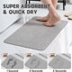 thumbnail image 5 of Alfombrilla de baño de secado rápido, alfombrillas de baño antideslizantes, lavables, finas, absorbentes, que se adaptan a la puerta, alfombrilla de baño para bañera, ducha o lavabo, 16 x 24 pulgadas, 5 of 5