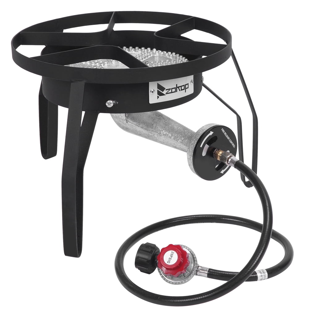 Lowestbest Gas Stove, Portable Round Gas Furnace for Camping, Fishing