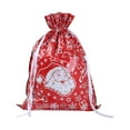 thumbnail image 2 of Workhe Christmas Candy Bag Drawstring Cookie Snacks Xmas Printed Candy Pouch Wrapping Packing Pouch Xmas Printed Party Gift XL, 2 of 9