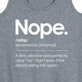 thumbnail image 3 of Instant Message - Nope. - A firm, decisive and perfectly clear "no." - Women's Racerback Tank Top, 3 of 6