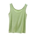 thumbnail image 2 of YHAJDS Womens Sleepwear Solid Sleeveless Crew Neck Loose Thin Soft Summer Pajama Shirts, 2 of 9