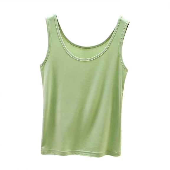 QSAWXQZ Women's Modal Pajama Tank Crew Neck Sleeveless Layering Top Lounge Lightweight Relaxed for Summer 2XL