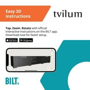 Tvilum Match 2 Drawer TV Stand with 2 Shelves, White High Gloss