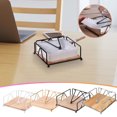 thumbnail image 4 of RKZDSR Stainless Steel Tissue Box Holder - Stylish Napkin Rack with Wooden Base for Kitchen & Bathroom - Space Saving Design, Perfect for Hotels, Restaurants, and Coffee Shops, 4 of 7