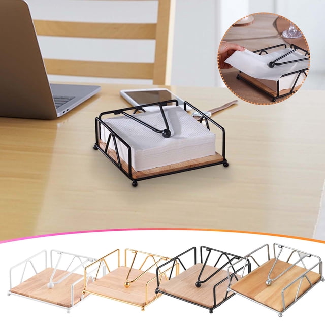 Vaidha Iron Art Tissue Box Tissue Rack Hotel Coffee Shop Restaurant Napkin Rack Dining Table Tissue Storage Rack