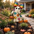 thumbnail image 2 of DefiDgd Halloween Ghost Metal Yard Stake,Vintage Rustic Style Outdoor Ghost Decor for Halloween Fall Porch Lawn Flower Bed Garden Holiday Party Home Decoration(D), 2 of 6