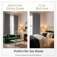thumbnail image 6 of SNITIE Velvet Curtains 2-Panel Set – Light Filtering Thermal Insulated Drapes, Rod Pocket & Back Tab Design for Living Room, Bedroom, Office, 6 of 8