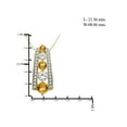 thumbnail image 3 of JewelersClub Silver Chain Necklace for Women – 14K Gold Plated Silver Necklace with Sparkling Genuine 1.00 CTW Yellow Citrine And Created White Sapphire – Chic, Stunning Silver Statement Necklace, 3 of 4