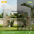 thumbnail image 5 of Jocisland 9.7x9.7×8.5 ft Upgraded Pop-up Portable Walk in Greenhouses for Outdoors with Adjustable Reinforced Frame, with Roll-up Zipper Door, White, 5 of 9