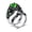 Green, variant on Womens Skull Ring With Crossbones Diamond Inlay Design Punk Retro Gold Plated Jewelry Urban Punk Style Accents