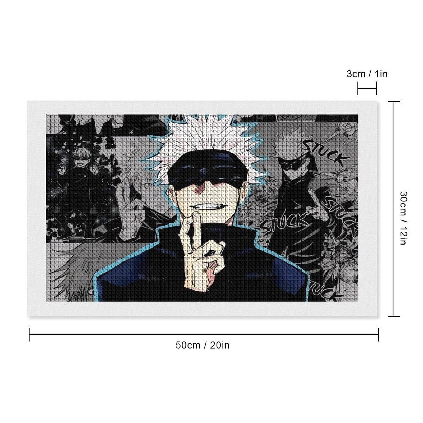 Jujutsu Kaisen Diamond Painting Horizontal (Square Diamond) (Canvas), A Craft For Beginners, Suitable As A Gift Or Home Wall Decoration 12"x20"