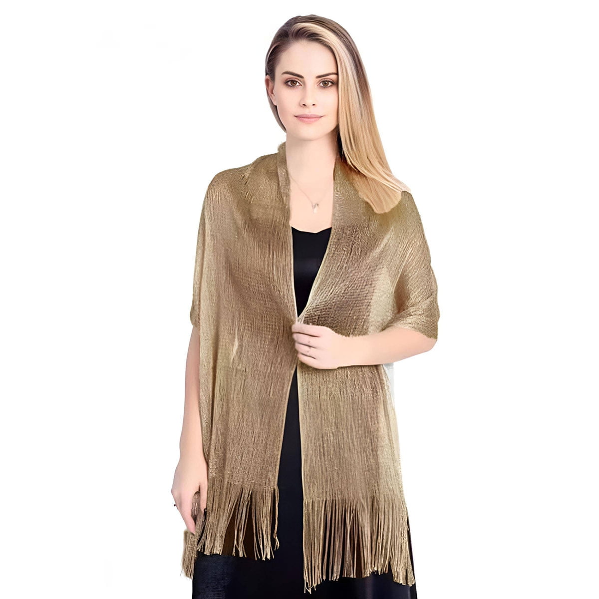 Gold shawls and wraps for evening dresses online