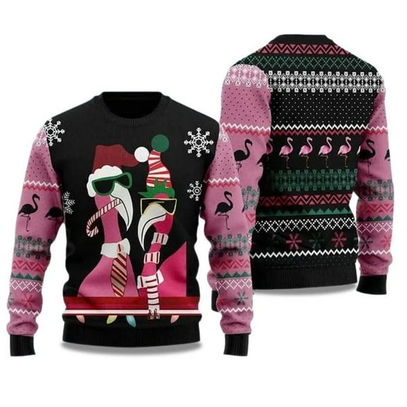 2025 Flamingo 3D Christmas Sweater