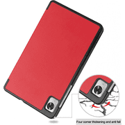 For Oppo Realme Pad Mini 8.7 Inch, For Realme Pad Mini Case 8.7 Inch Tri-Fold Smart Tablet Case, PC Back Slim Case Multi-View Stand Hard Case Folio Case Cover Red
