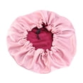 thumbnail image 4 of Gorro de pelo reversible Colcomx de doble capa ajustable para dormir Vino rojo Bonnett Satin Sleep Gorra, 4 of 6