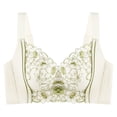 thumbnail image 2 of Ahuyic Womens Bra,Summer Plus Size Bra,Womens No- Embroidery Bra Fixed Wide Straps Thin Cup Large Size Womens Daily Bra,White,M, 2 of 4
