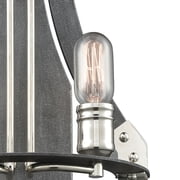 Elk Home 12-Inch Wide Riveted Plate Sconce, Modern, Silverdust Iron