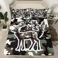 thumbnail image 2 of Castle Fairy Animal Deers 4 Pieces Queen Sheet Sets,Abstract Camouflage Ultra Soft Flat Sheet,Jungle Wildlife Queen Fitted Sheet,Lightweight Camo Room Decor, 2 of 5
