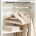 thumbnail image 4 of MegaLove Beige Velvet Non‑Slip Clothes Hangers, 10 Pack, Space Saving Heavy Duty Hangers for Closet Storage, 4 of 4
