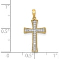 thumbnail image 4 of 14K Yellow Gold 1/10Ct. Diamond Cross Pendant (22.5 X 11) Made In India pm5074-010-ya, 4 of 5