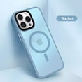 thumbnail image 1 of Luxury Magnetic Wireless Charge Case for iPhone 16 15 14 13 12 11 Pro Max Plus Shockproof Compatible Anti-Fingerprint Cover wathet For iPhone 11 ProMax, 1 of 6