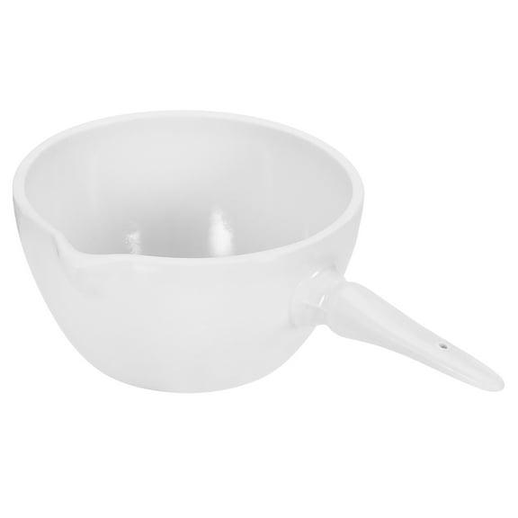 Uxcell Evaporation Bowl Melting Cup Pot with Handle 100ml Porcelain Crucible Dish