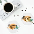 thumbnail image 5 of Disketp Summer Party Funny Coasters,6 Pcs Leather Coasters With Holder, Perfect Housewarming Hostess Gifts,Protect Furniture From Water Marks Scratch And Damage, 5 of 9