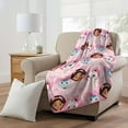 thumbnail image 2 of Gabby's Dollhouse Silky Soft Plush Throw Blanket, 46" X 60" Pink Hearts, 2 of 2