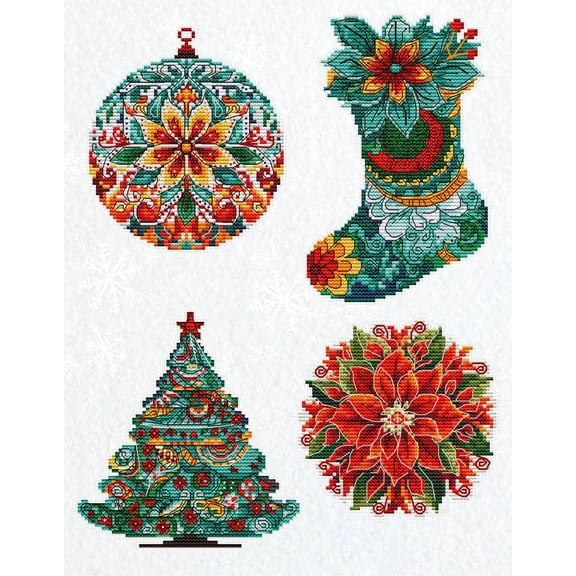 Winter Decorations JK042L Counted Cross-Stitch Kit