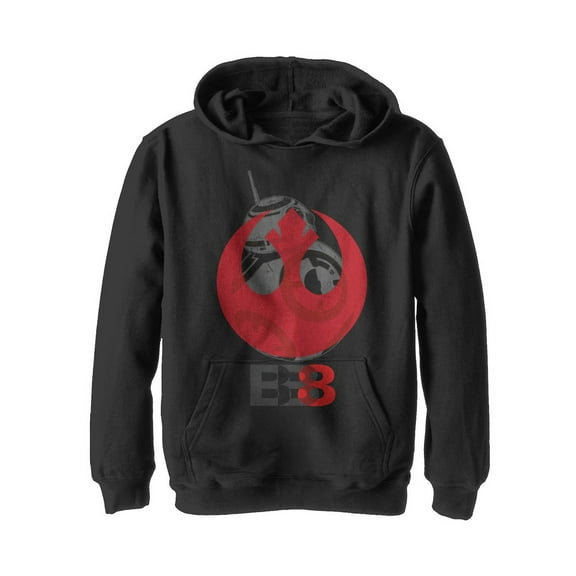 Boy's Star Wars The Last Jedi BB-8 Rebel Emblem  Pull Over Hoodie Black Small