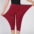thumbnail image 4 of Defitshape Women's Plus Size Pajama Pant Cotton Blend Stretch Comfy Pj Bottom Lounge Stretchy Fall Burgundy 4X, 4 of 5