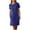 Navy, variant on Annhoo Summer Dresses for Women Crew Neck Button Short Sleeve Knee Length Formal Work Dresses with Pockets