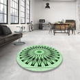 thumbnail image 3 of Ahgly Company Indoor Square Patterned Mint Green Area Rugs, 5' Square, 3 of 6