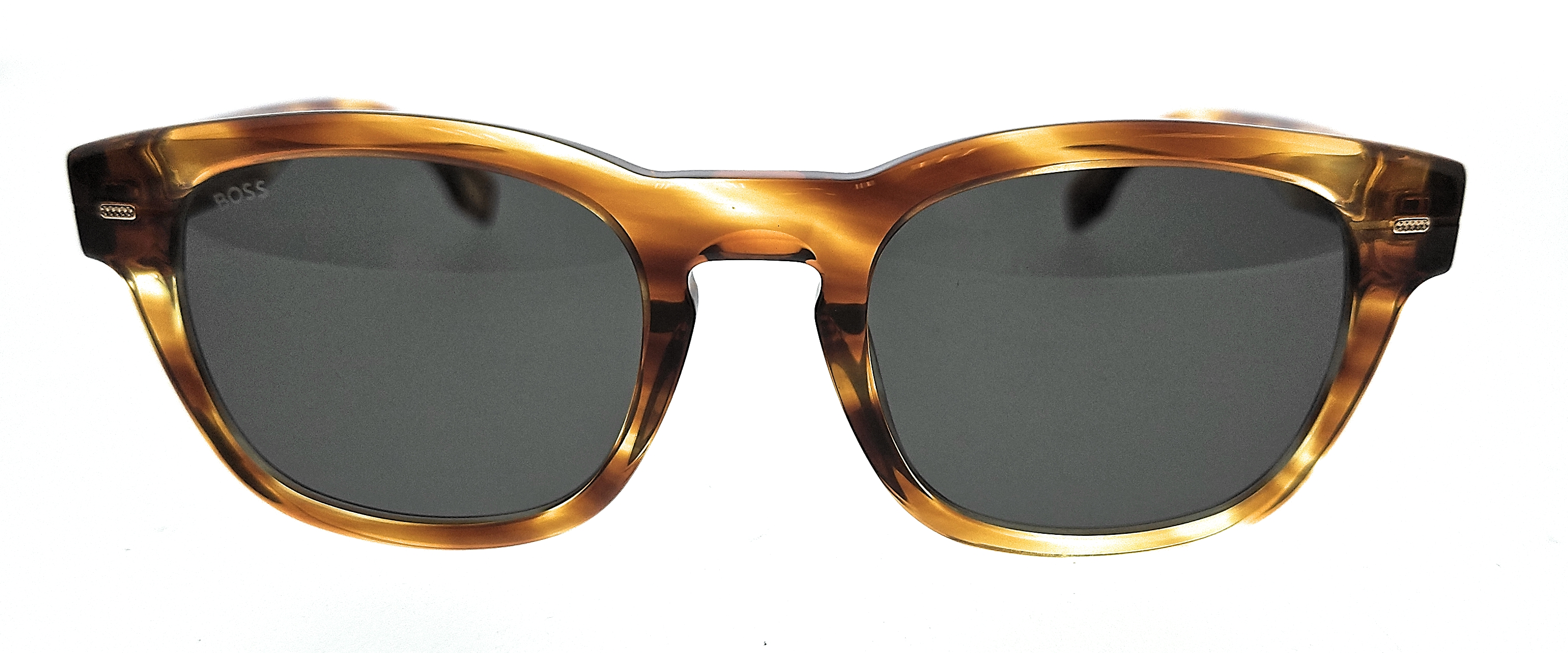 Hugo Boss BOSS 1380/S WGW WGW Striped Brown Square Sunglasses for Mens