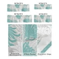 thumbnail image 3 of Kitchen Cafe Valance Curtain for Small Windows,Abstract Chrysanthemum Flower Rod Pocket Short Valances White and Teal Floral on Grey Window Treatment Panel for Living Room/Bedroom/Bathroom,42x12in, 3 of 9