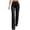 Black, variant on HNMKIU Straight Leg Pants Women Fashion Slim Fit High Waist Flared Bottom Casual Work Solid Color Black,L
