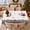 White and Red, variant on Janvonne Round Christmas Tablecloth, 60" Red White Poinsettia Wreath Holly Berries Gold Floral Border Table Cover for Dining Kitchen Decor