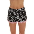 thumbnail image 4 of #FollowMe Womens Button-Down Pajama Shorts Set with Notch Collar  Chic & Comfy Loungewear (Black - Fancy Floral, 1X), 4 of 4