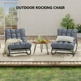 thumbnail image 3 of EcoSummer Rocking Chair with Plush Cushion – Outdoor & Indoor Lounge Chair, Sturdy Metal Frame, Padded Seat for Patio, Garden, Nursery, Living Room, 3 of 8