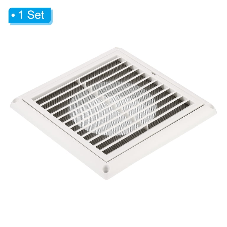Vent Systems 5 Inch White Soffit Vent Covers - Pack Of 5, Round Louver With Insect Screen For HVAC, Bathroom, Kitchen